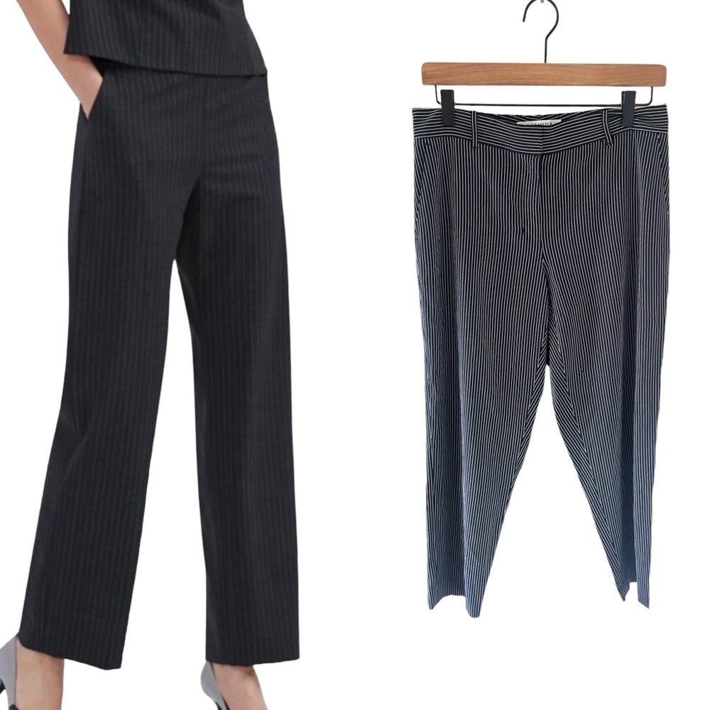 M.M. Lafleur Black & White Pin Stripe Trousers
